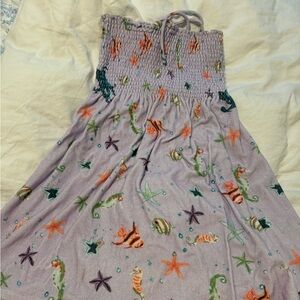Hill House Lavender Sea Life Print Dress